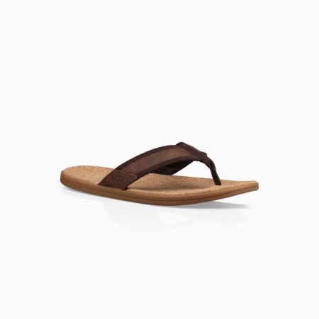 UGG Seaside Brown Flip Flops for Men (BMYC03592)